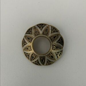 Gold and Black Decorative Brooch